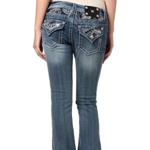 Miss Me Dare Devil Insert Boot Cut Jeans